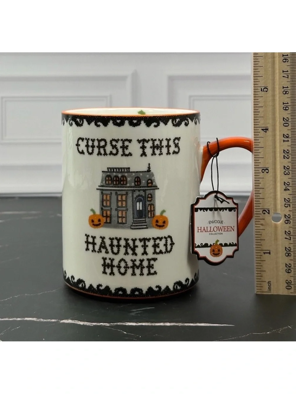 EnVogue Mug - Curse This Haunted Home, Orange and B